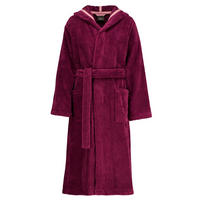 BADEMANTEL DAMEN KAPUZE CAWÖ HOME 825 BURGUND - 88 - Rot, Textil (Snull) - Cawoe