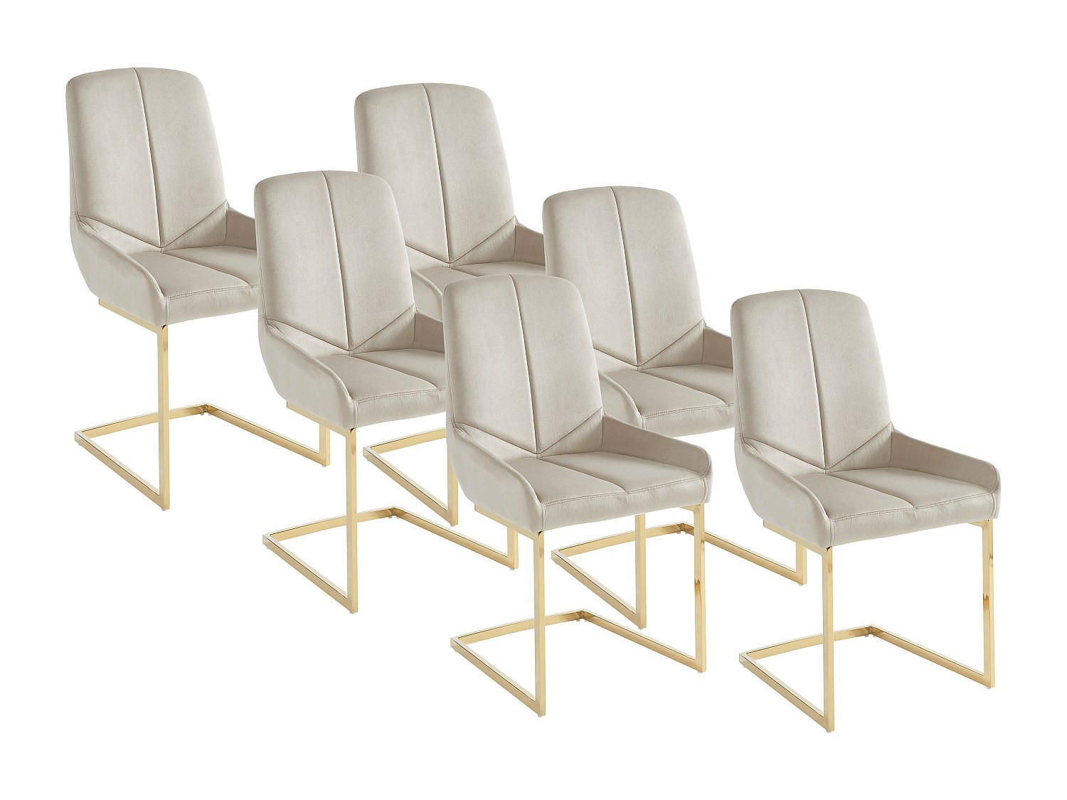Vente-Unique Stuhl Beige 53x96x58 cm