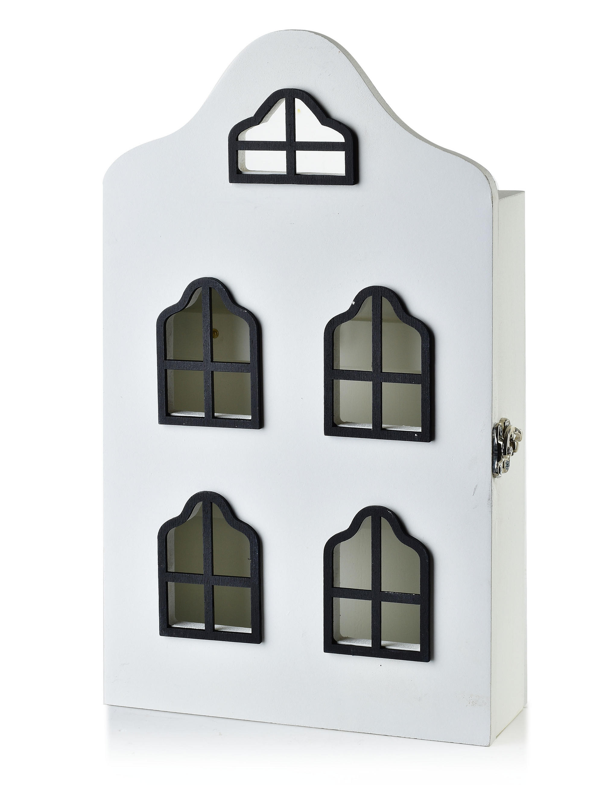 SCHLÜSSELKASTEN Stacy Weiß 18/7/30 cm Holz - Weiß, Holz (7/30/18cm) - Mondex