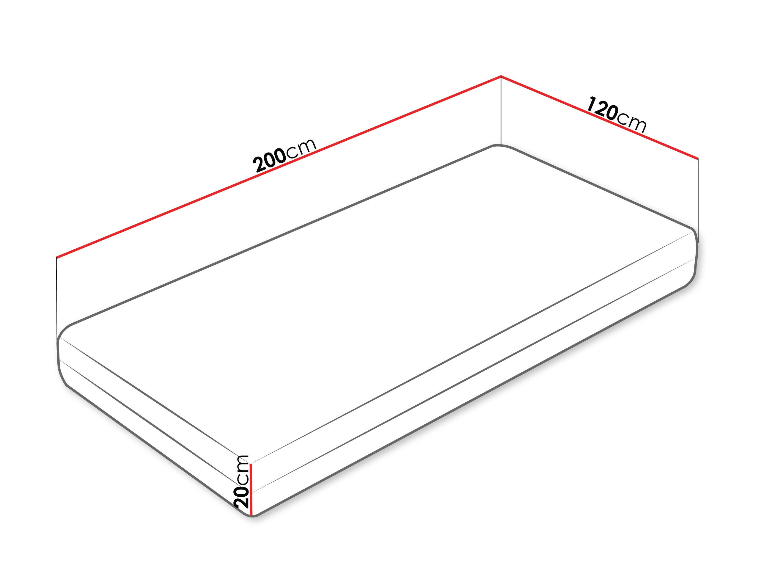 SCHAUMSTOFFMATRATZE Jowisz 20 cm - Weiß, Textil (120/200cm) - MIRJAN24