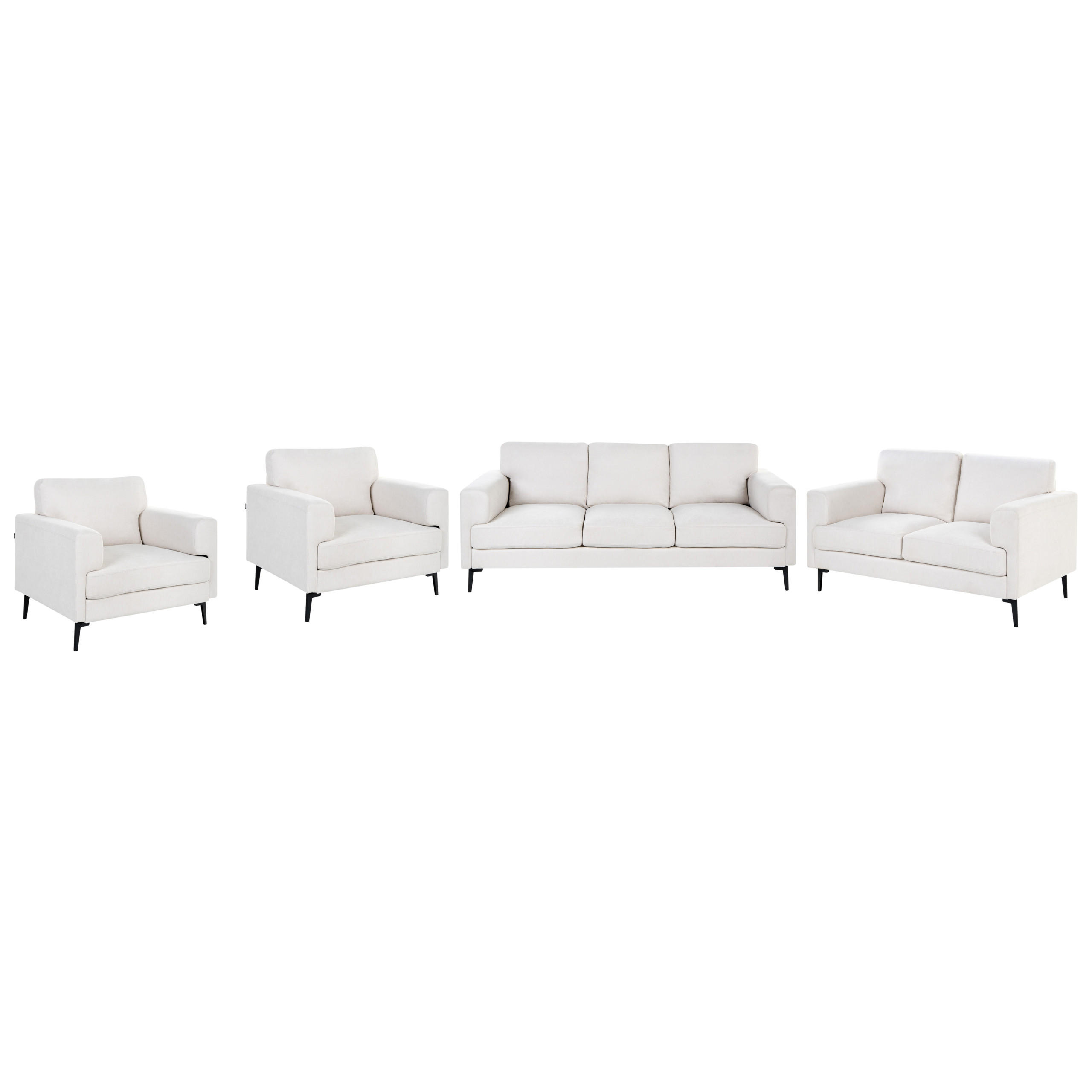 Beliani Sofa-Set Beige, Schwarz 213x85x65 cm
