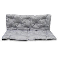 SITZKISSEN mit Rückenteil für 2 Personen Bankauflage KOMPLETT (100x60x50 cm, Hellgrau) - Hellgrau, Naturmaterialien (100/50/60cm) - Best for Kids
