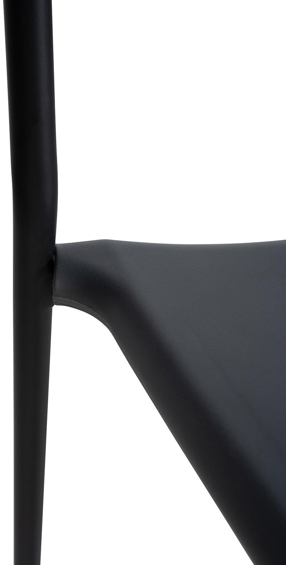 BARHOCKER Kunststoff grau - Schwarz/Grau, Kunststoff/Metall (43/114/41cm) - CLP