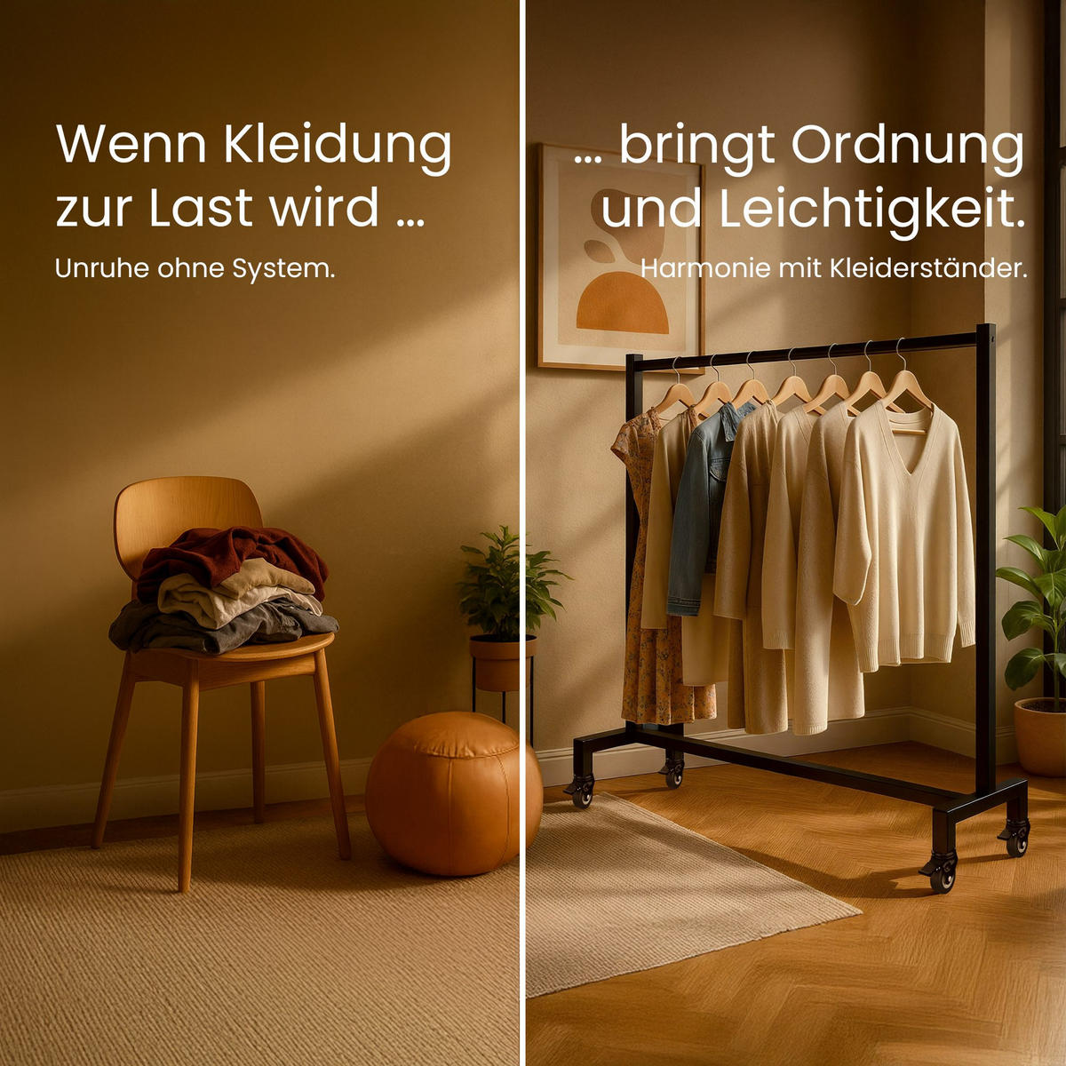 KLEIDERSTÄNDER 120x38x120-schwarz-Edelstahl - Schwarz, Metall (120/120/38cm) - CLP