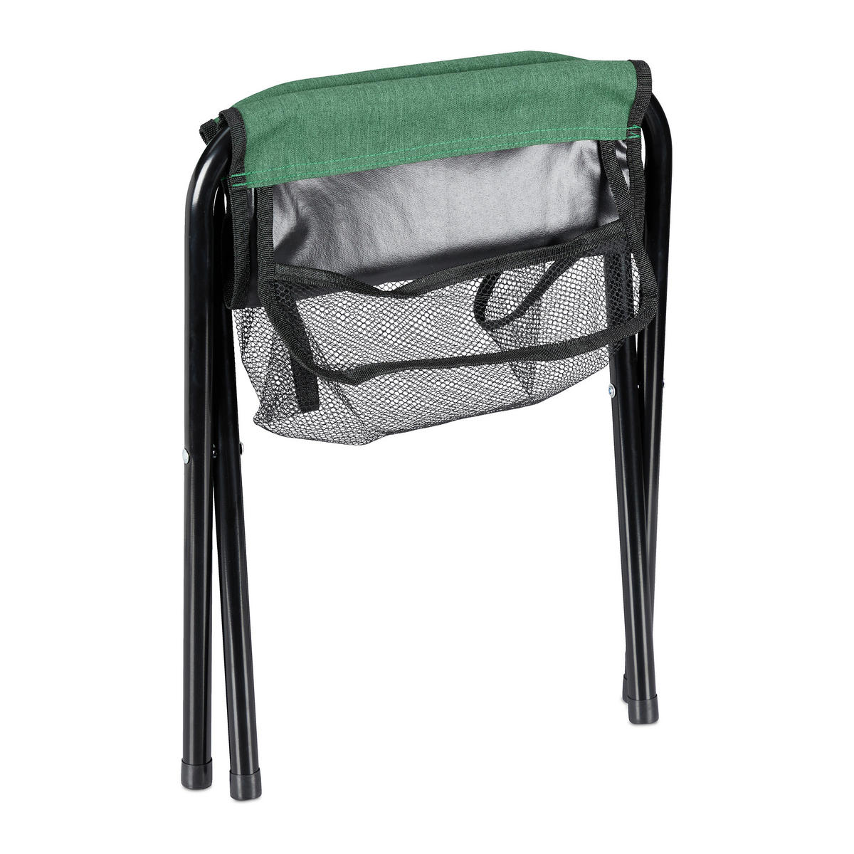 KLAPPHOCKER - Grün, Textil/Metall (29/39/35cm) - Relaxdays