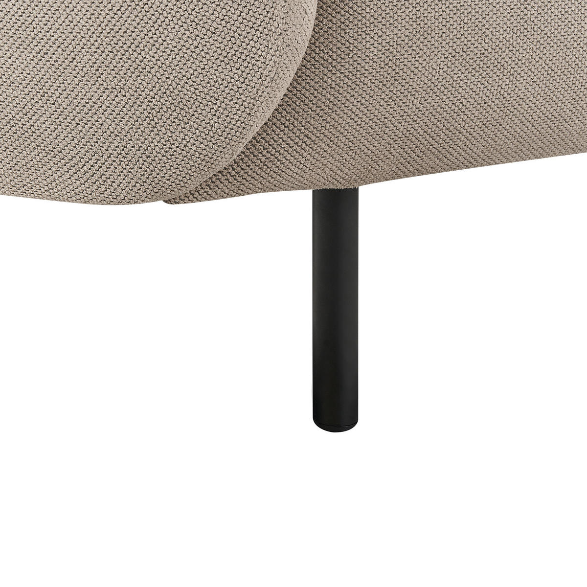 3-SITZER-SOFA Stoff taupe/schwarz Loen - Beige/Schwarz, Textil (200/79/70cm) - Beliani