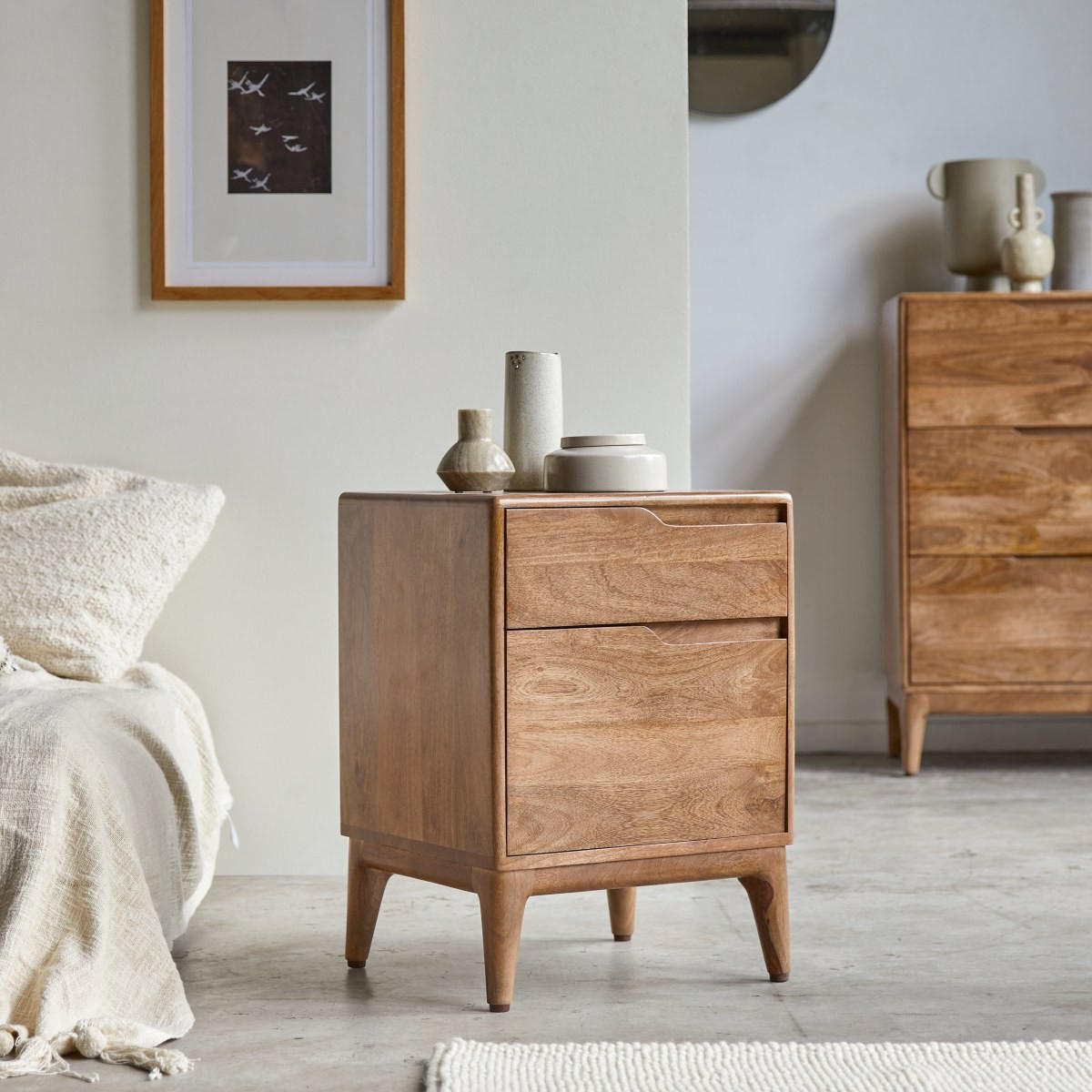 NACHTTISCH Gabrielle Braun aus Mango - Braun, Holz (45/63/40cm) - Tikamoon