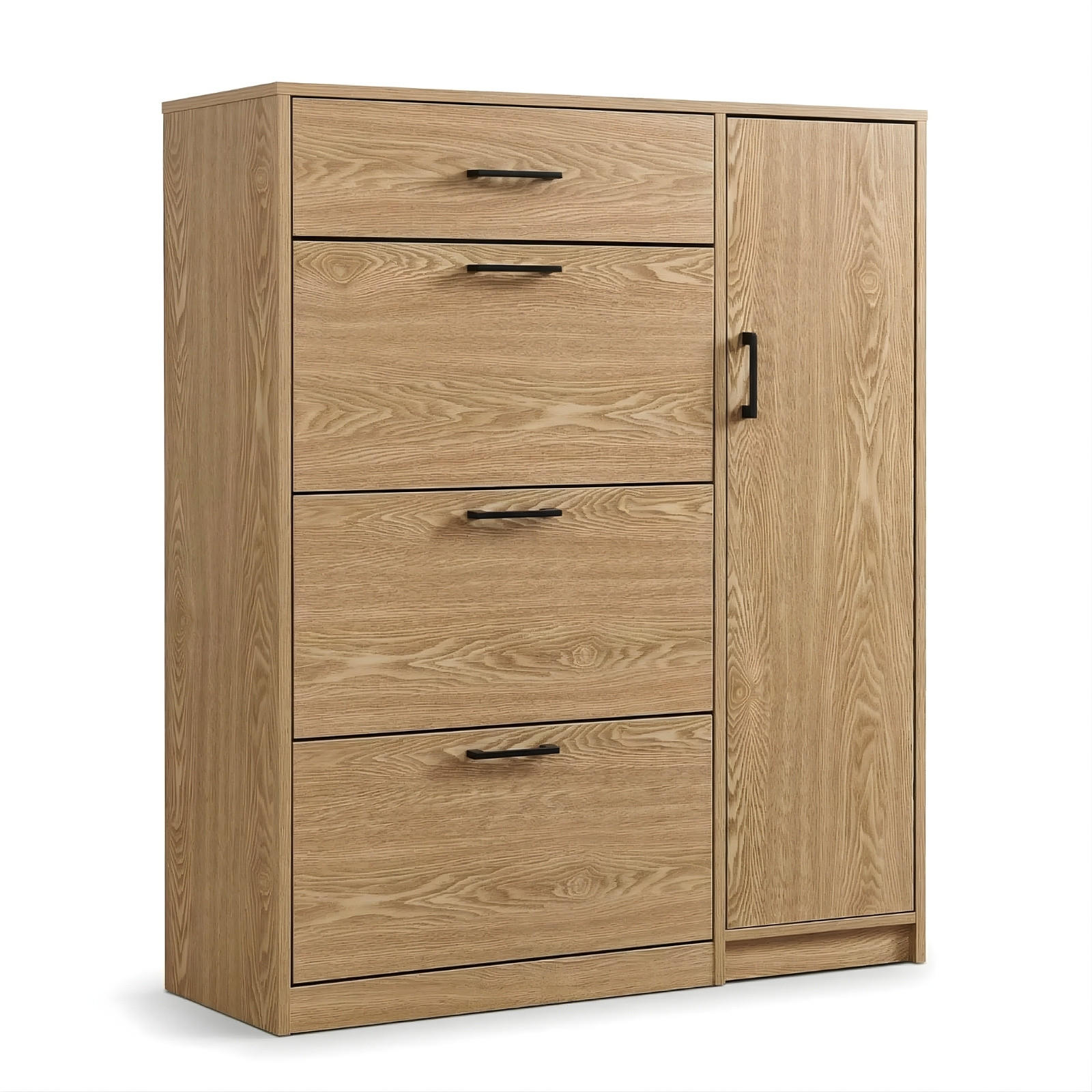 SCHUHSCHRANK Tami 90/125/28 cm - Braun, Holzwerkstoff (90/125/28cm) - BOXIMO