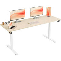 SCHREIBTISCH elektrisch höhenverstellbar 170 x 60 cm Eiche/Weiß - Weiß, Holz (60/170/71cm)