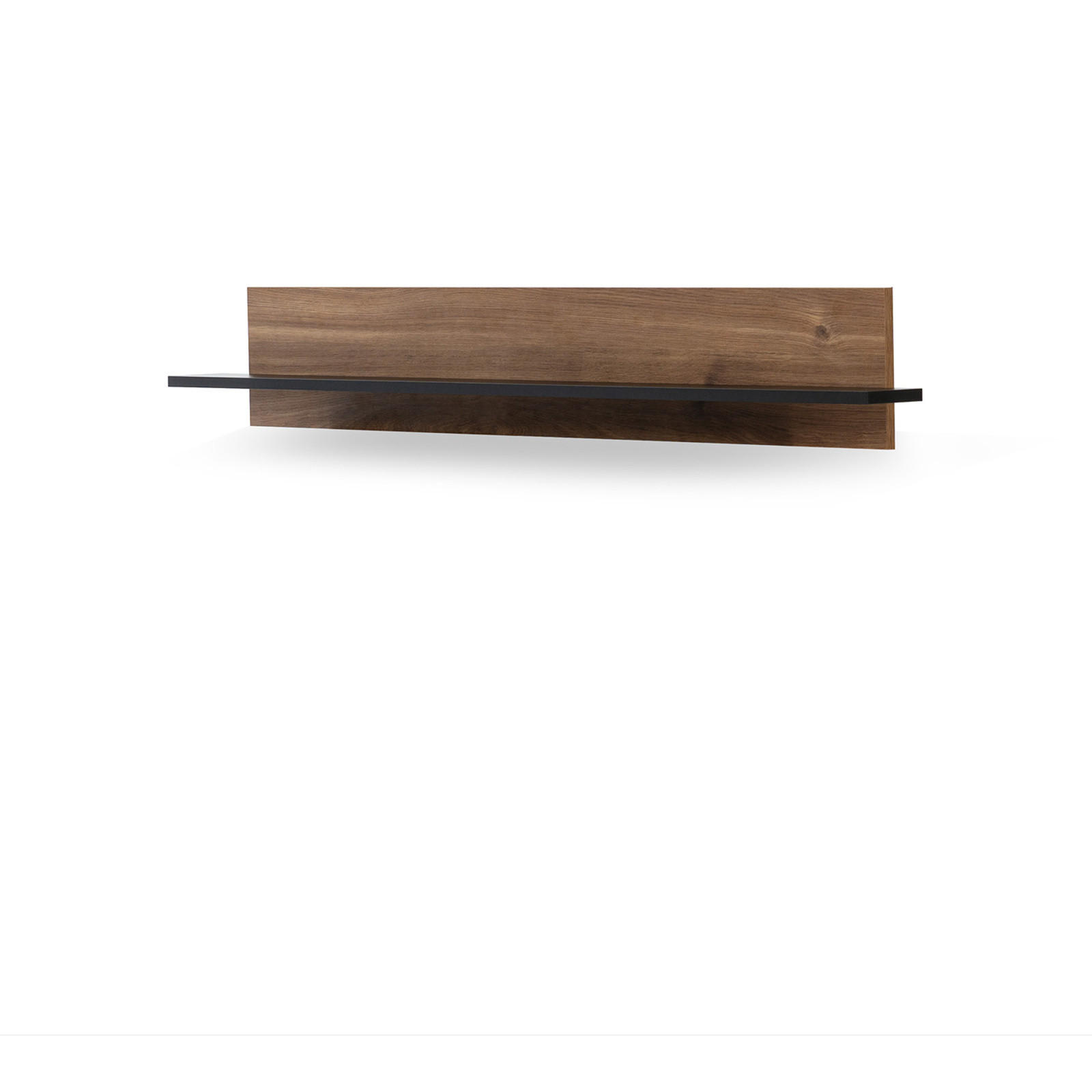 WANDREGAL Nero 135 cm breite - Hellbraun/Schwarz, Holzwerkstoff (135/20/12cm) - Ravio