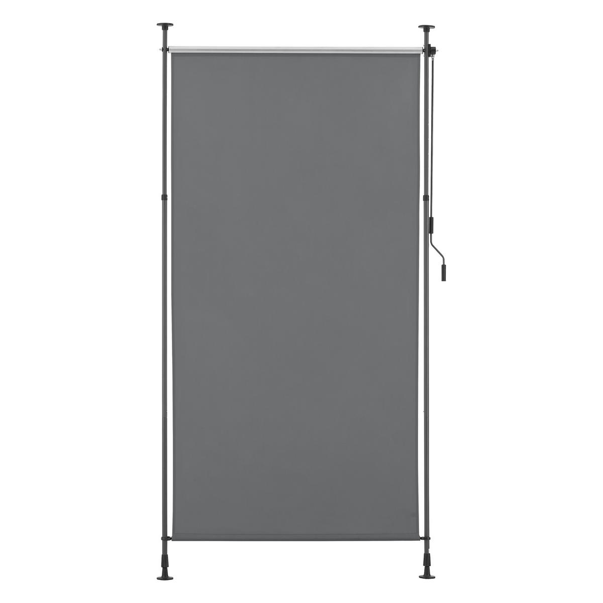 AUSSENROLLO Cimarra - Dunkelgrau, Textil/Metall (150/270cm) - pro.tec