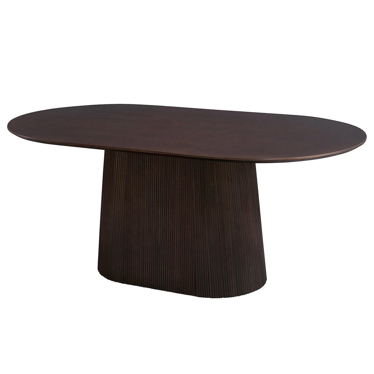 MASSIVER ESSTISCH - Mango massiv - Dunkelbraun/Braun, Holz (100/180/76cm) - home24