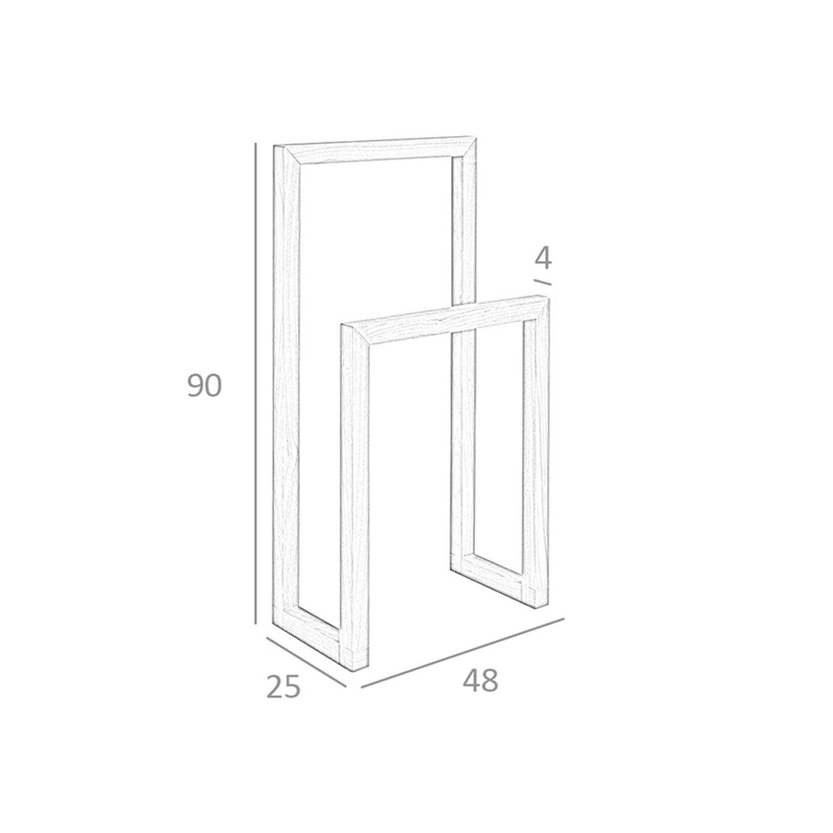 NACHTTISCH aus Kiefernholz 48/25/90 cm - Walnussfarben, Holz (48/90/25cm) - ANGEL CERDA