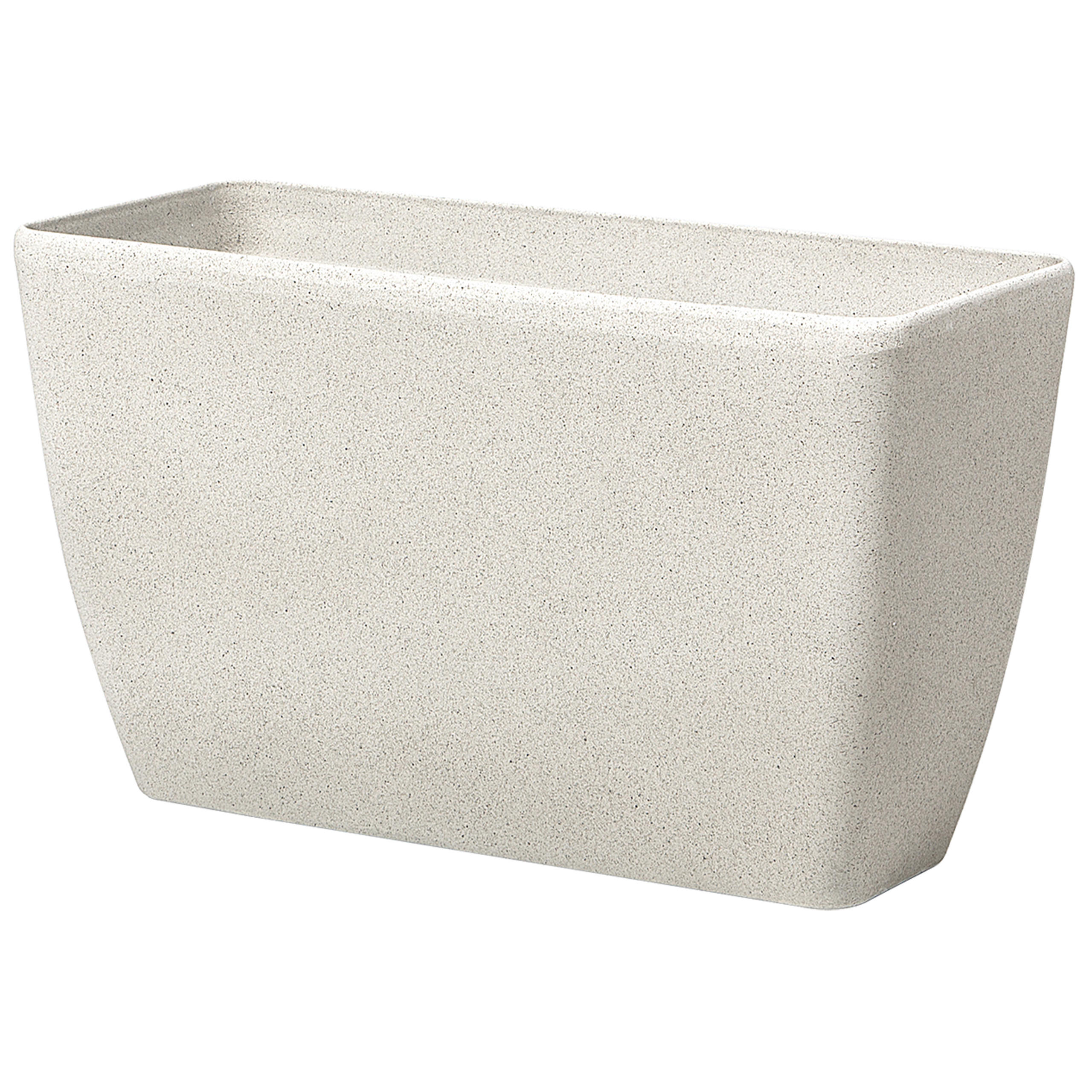 BLUMENTOPF hellbeige rechteckig 74/32/45 cm Baris - Beige, Stein (45cm) - Beliani