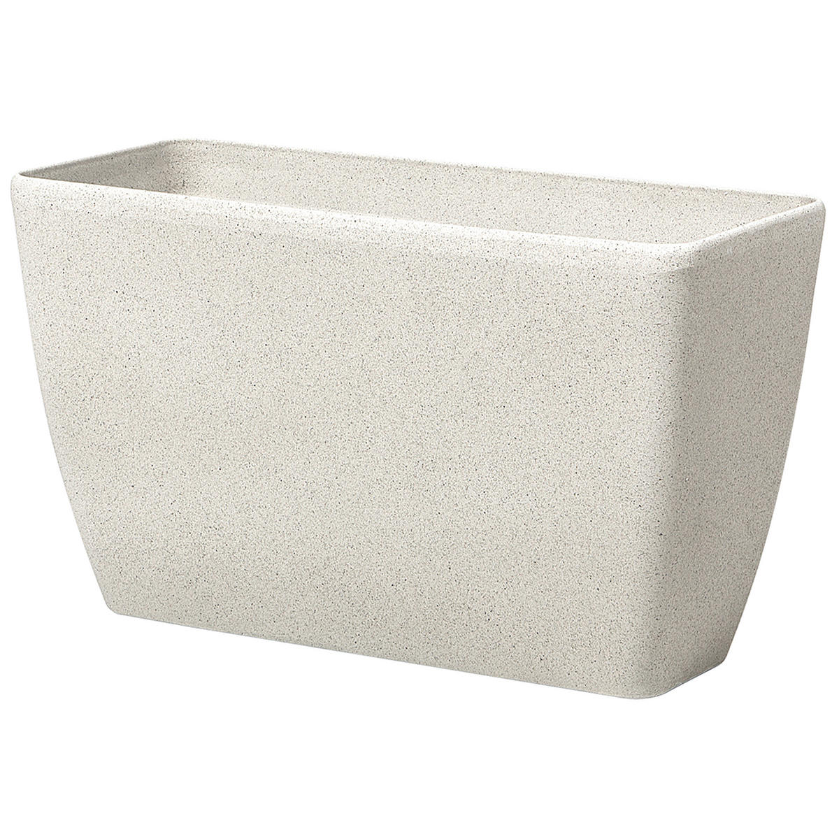BLUMENTOPF hellbeige rechteckig 74/32/45 cm Baris - Beige, Stein (45cm) - Beliani