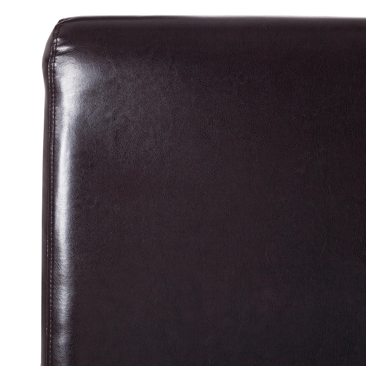 POLSTERSTUHL-SET - Kunstleder / Gummibaum massiv - Dunkelbraun, Kunststoff (48/107/66cm) - home24