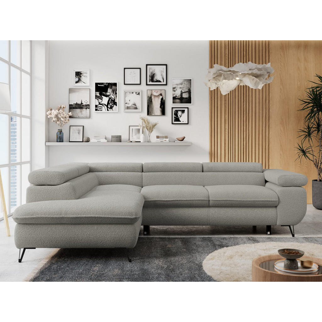 Thumbnail - MKS Ecksofa, Hellgrau, Textil, 3-Sitzer, L-Form,L-Form, 273x208 cm, Oeko-Tex®, Wohnzimmer, Sofas & Couches, Wohnlandscha...