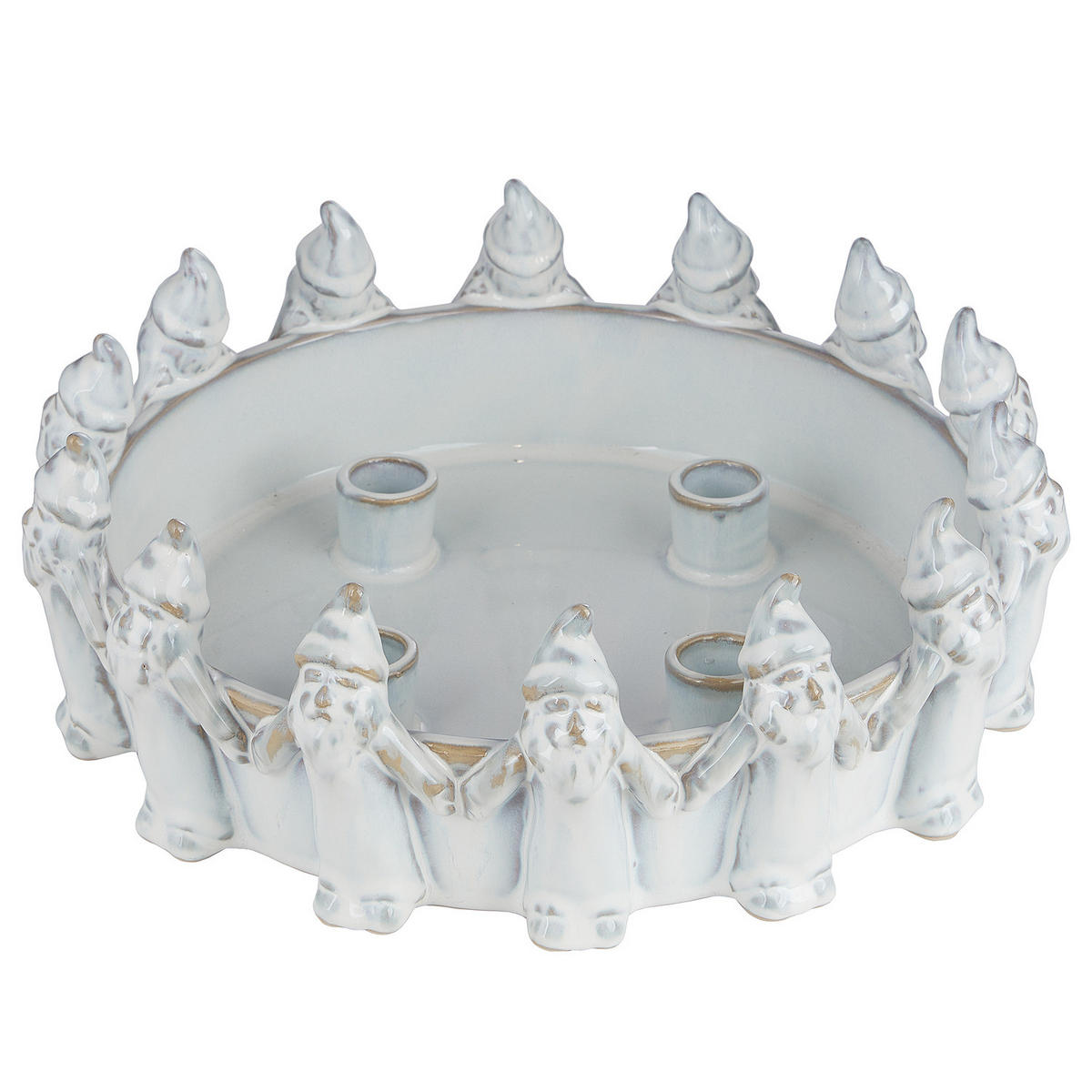 ADVENTSKRANZ Wichtel Advent - Weiß, Keramik (10cm) - Butlers