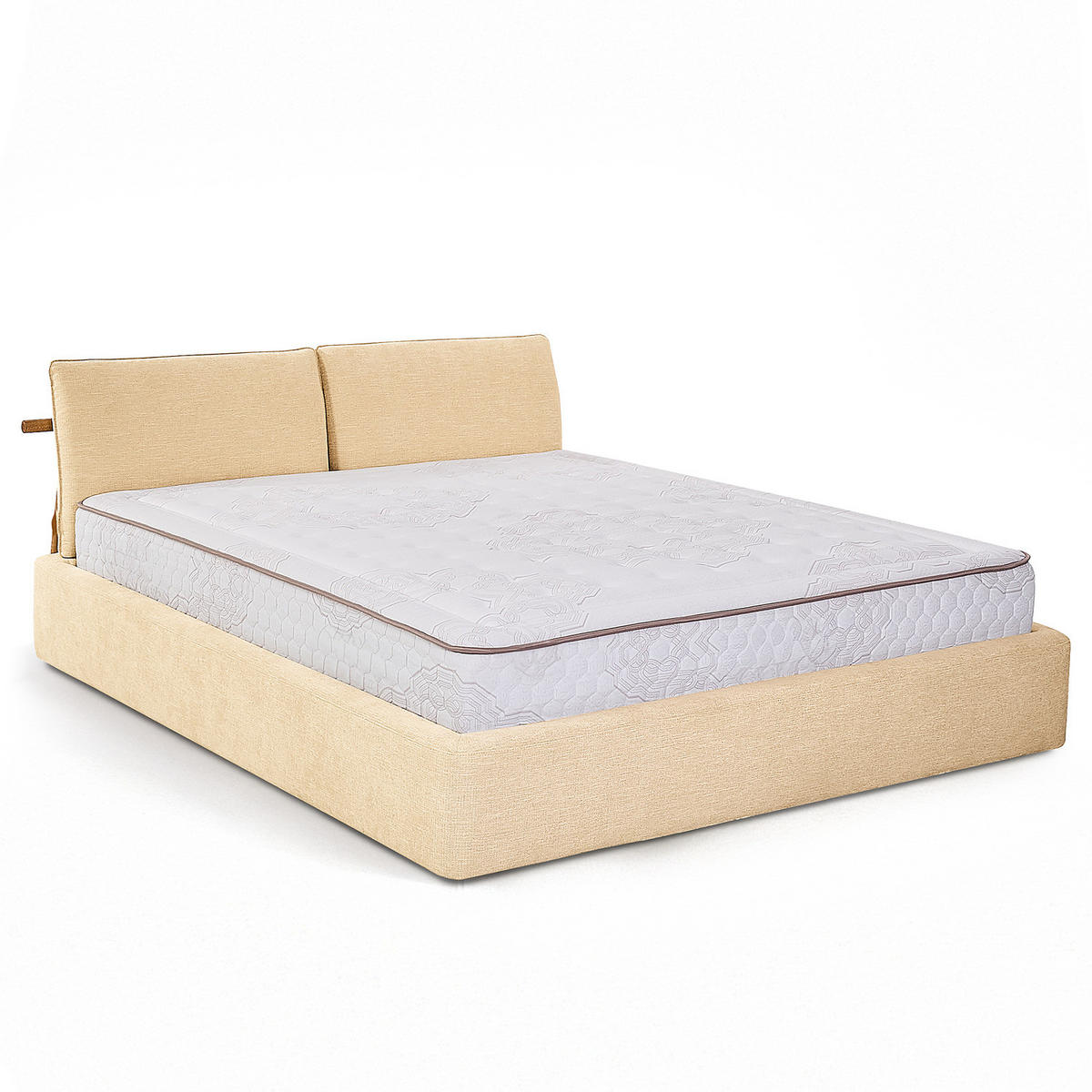 POLSTERBETT - Creme, Textil (140/200cm) - home24