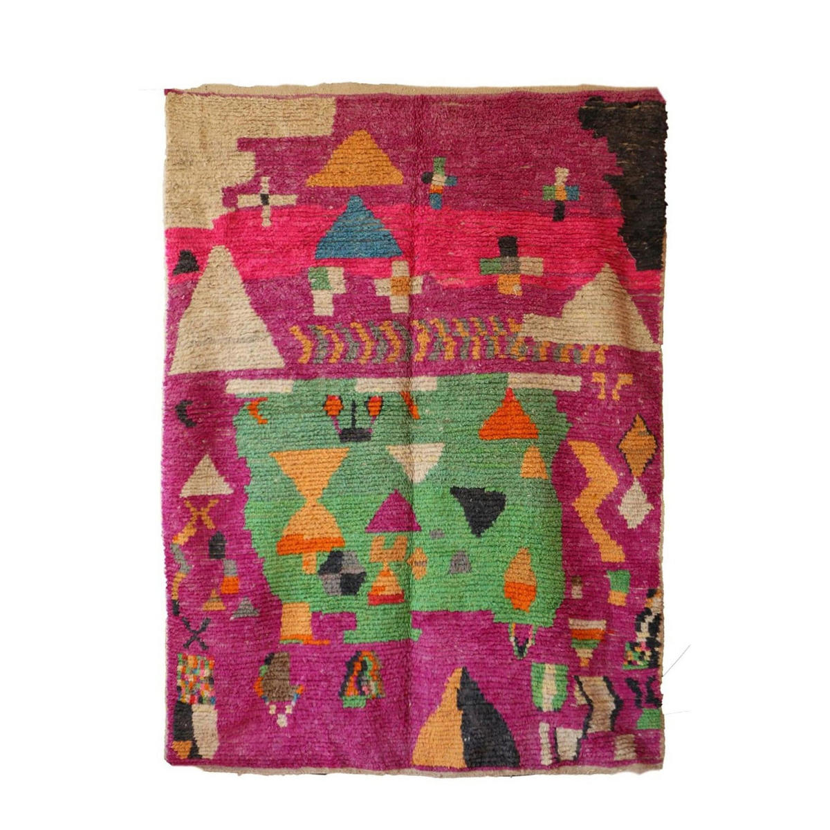 BERBERTEPPICH aus reiner Wolle 180x 249 cm - Multicolor, Naturmaterialien (180/249cm) - AFK Living