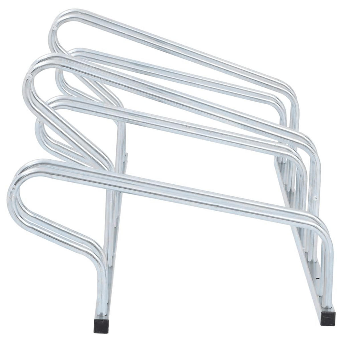 FAHRRADSTÄNDER Für 5 Fahrräder Freistehend Verzinkter Stahl - Silberfarben, Metall (41/42/134cm) - vidaXL
