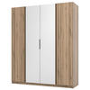 KLEIDERSCHRANK Kaja Eiche Evoke 200 cm - Eichefarben/Schwarz, Holzwerkstoff/Metall (200/239/61.9cm) - Selsey