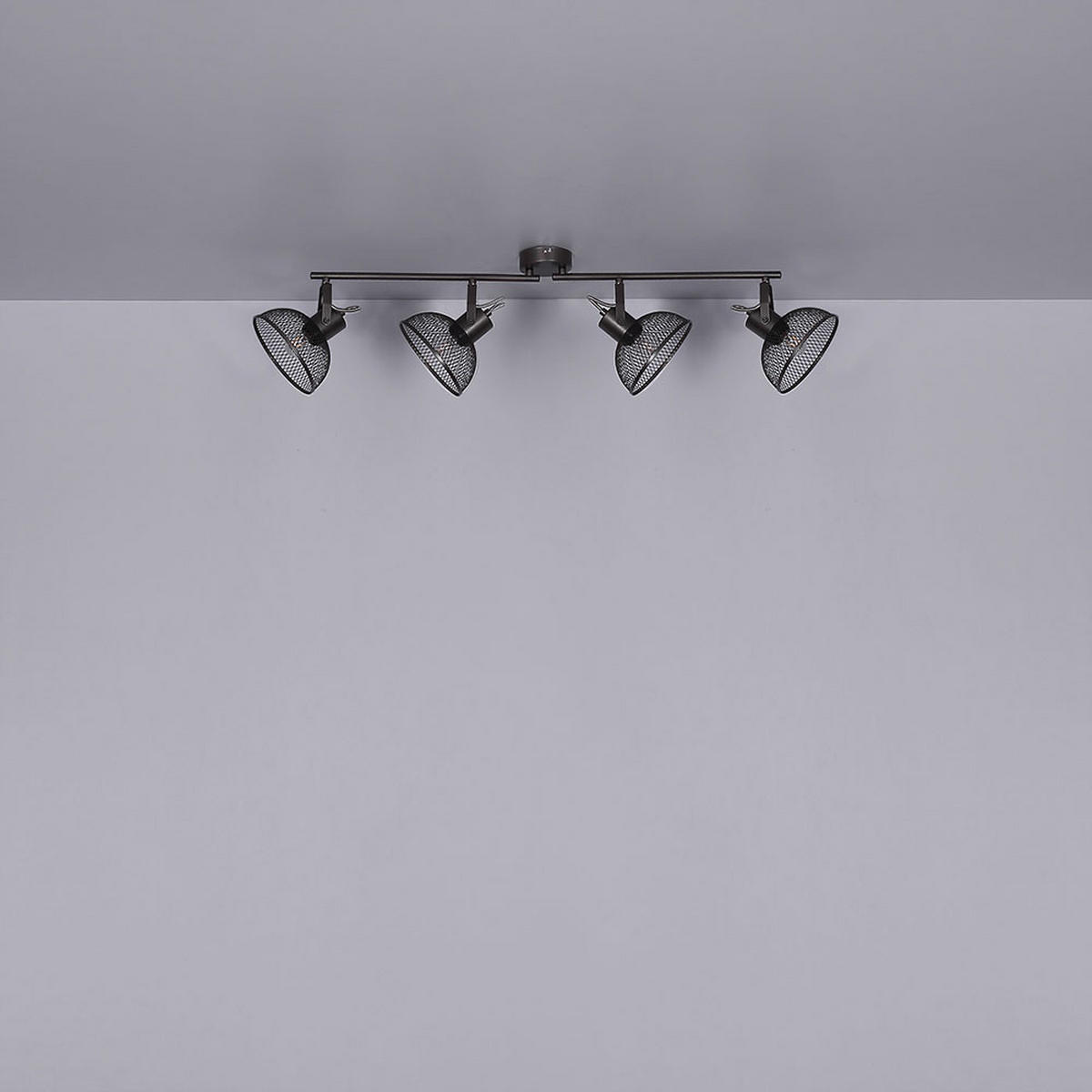 DECKENLEUCHTE MONIGA Anthrazit Geflecht - Anthrazit, Metall (93.6/16/20.8cm) - Globo Lighting