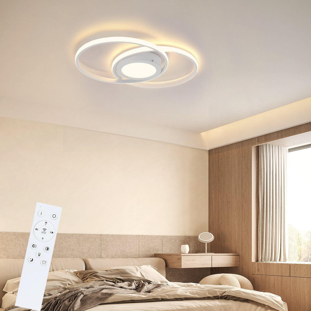 LED-DECKENLEUCHTE Einäugig 47.4/33.2/4 cm - Weiß, Metall (47.4/33.2/4cm) - ZMH