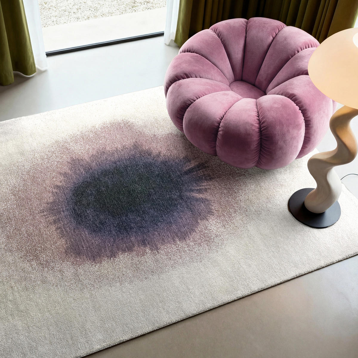 PREPROGA Drop Purple Smoke 140/200 cm - lila, umetna masa/tekstil (140/200cm) - Louis De Poortere