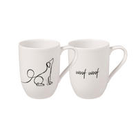 KAFFEEBECHER DOG Statement weiß 280 ml 2er Set - Weiß, Keramik (0.28L) - Villeroy & Boch