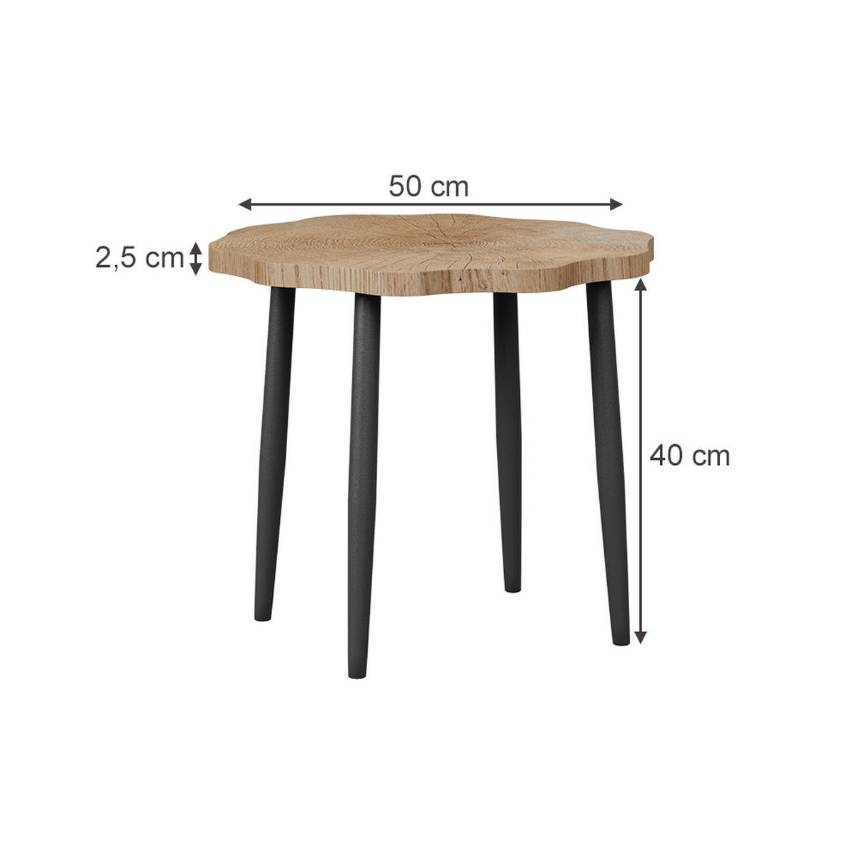 KONFERENČNÍ STŮL Ringo Dub - barva dubu, kompozitní dřevo (50/50/2.5cm) - Vicco