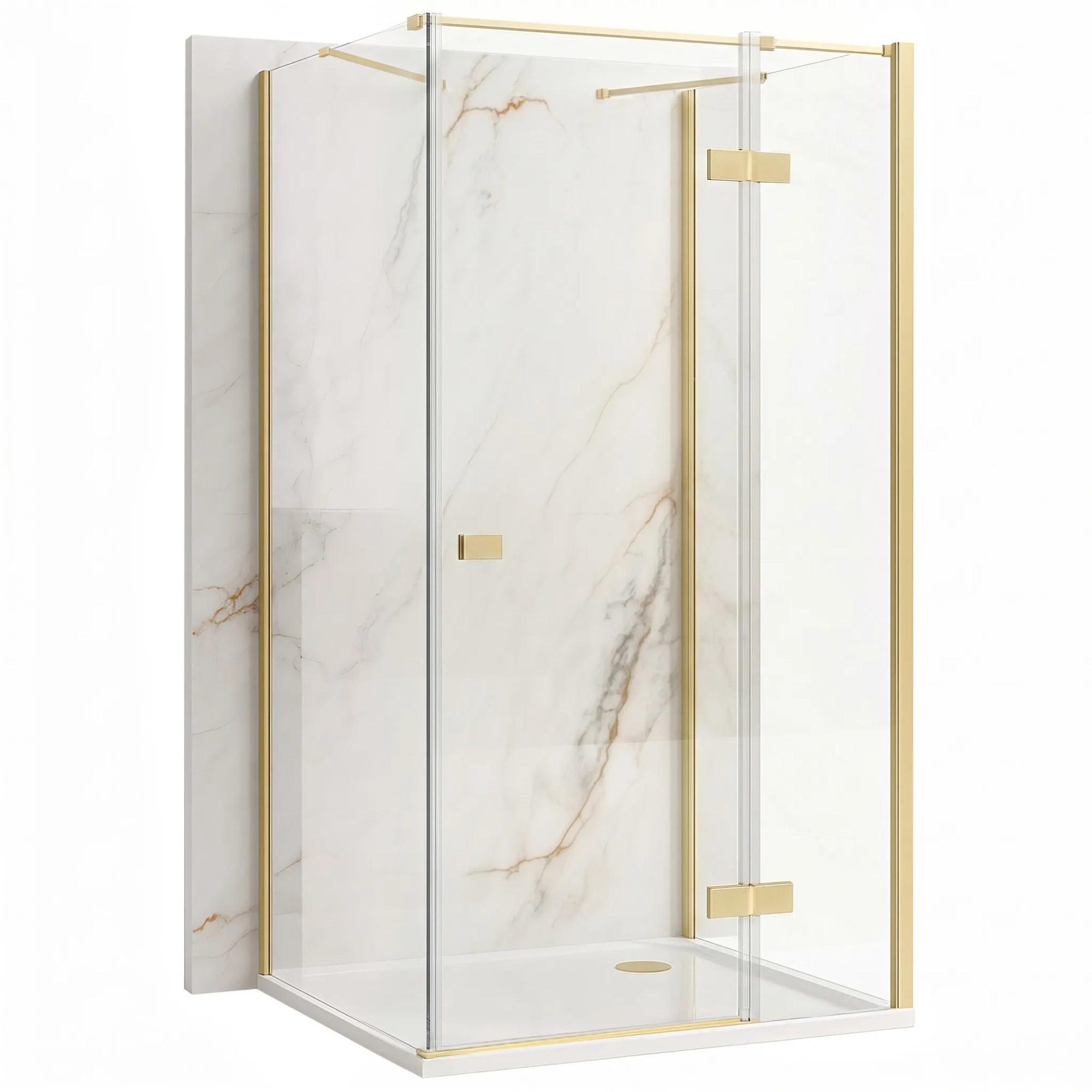 REA Duschkabine Gold 100x200x90 cm