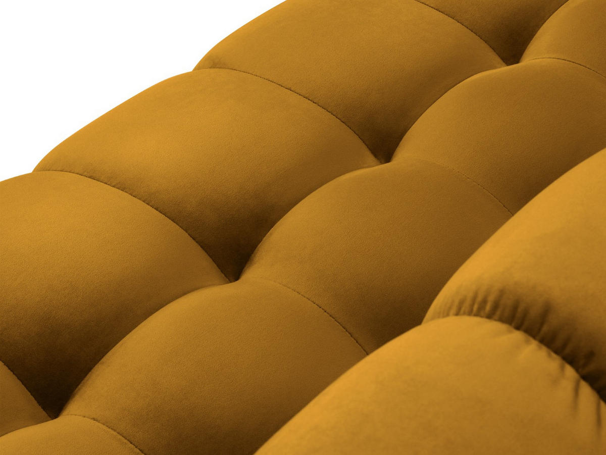 SOFA Mamaia aus Samt gelb 3 Sitzplätze - Gelb, Textil (92/75/177cm) - Micadoni