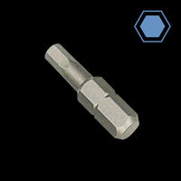 BIT Innensechskant, 8mm, 1/4 Zoll, L=30mm, S2 Stahl - Silberfarben, Metall (3/1.5/1cm) - BONI-SHOP