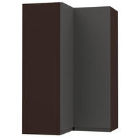 ECKHÄNGESCHRANK Avellino W14/60 Lava / Graphit Acryl Matt 60 / 60 / 96cm - Dunkelgrau/Graphitfarben, Holz/Holzwerkstoff (60/96/60cm) - Feldmann-Wohnen