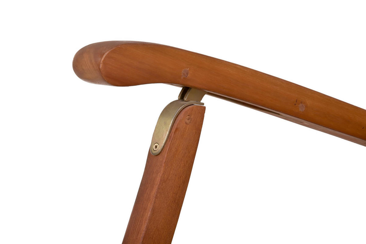 DECKCHAIR Nina verstellbar Natur Eukalyptus Liegestuhl - Naturfarben, Holz (56/92/163cm) - DELUKE