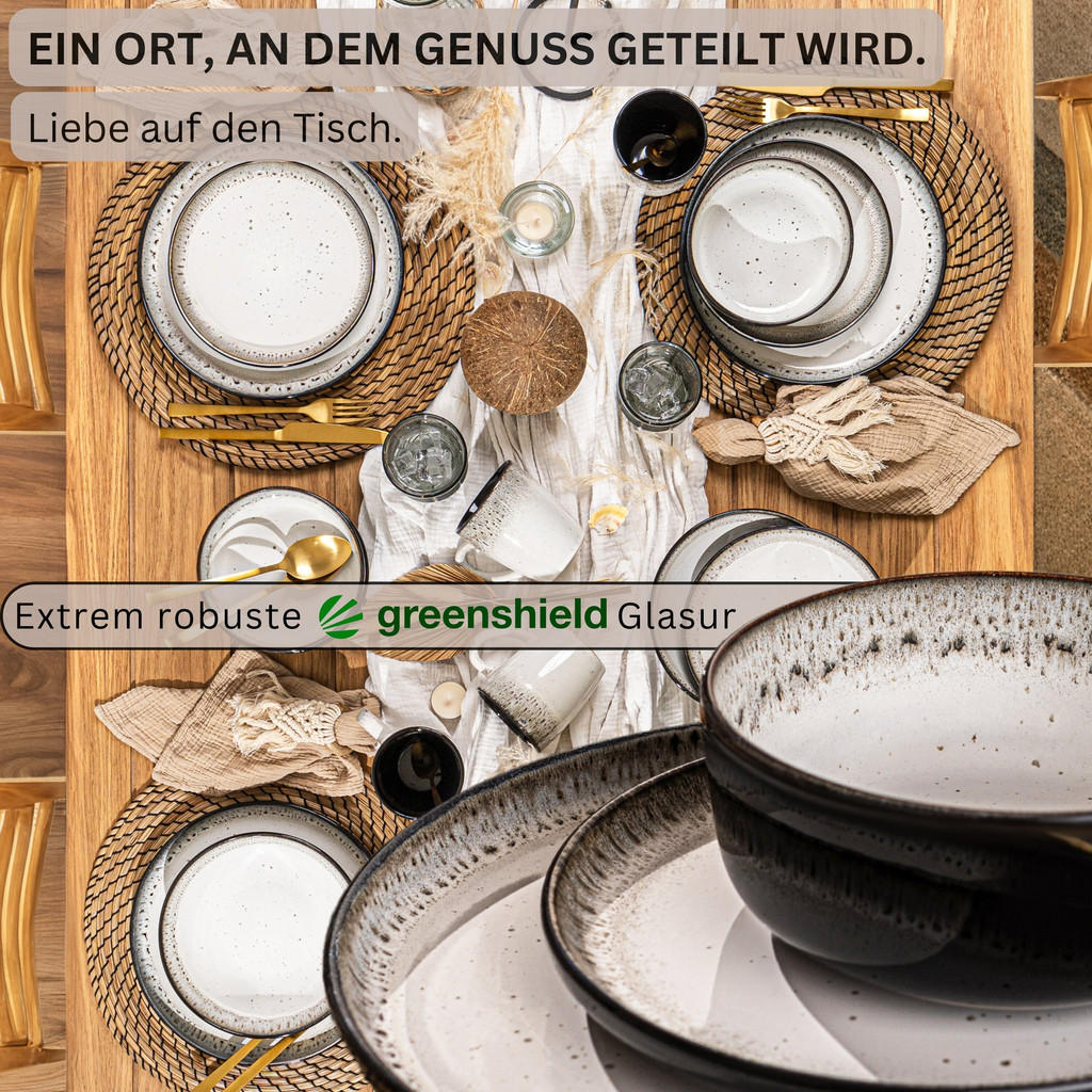 Thumbnail - Sänger Tafelservice, Mehrfarbig, Keramik, 33x34x46.5 cm, kratzfest, Essen & Trinken, Geschirr, Geschirr-Sets, Tafelservi...