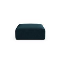 POUF Campi aus Samt petrol - Petrol, Textil (90/40/90cm) - Cosmopolitan Design