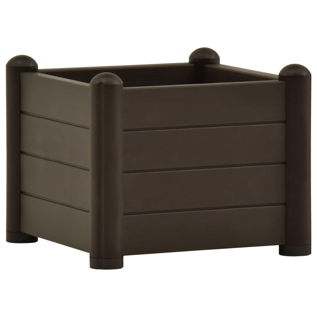 GARTEN-HOCHBEET PP Mokka 43x43x35 cm - Anthrazit, Kunststoff (43/35/43cm) - furnicato