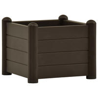 GARTEN-HOCHBEET PP Mokka 43x43x35 cm - Anthrazit, Kunststoff (43/35/43cm) - furnicato