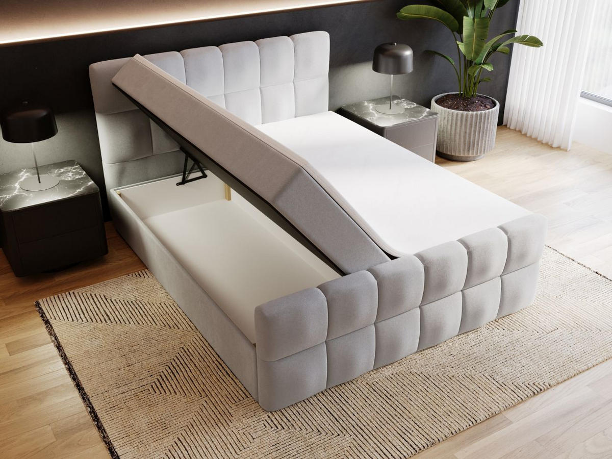 BOXBETT Alicante 140x200 Grau - Grau, Holz/Textil (140/200cm) - Graingold