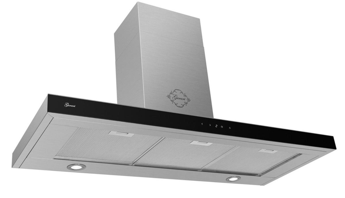 DUNSTABZUGSHAUBE GCH 972 BL 120 Quatro 120 cm Edelstahl - Silberfarben, Metall (120/102/50cm) - Gurari