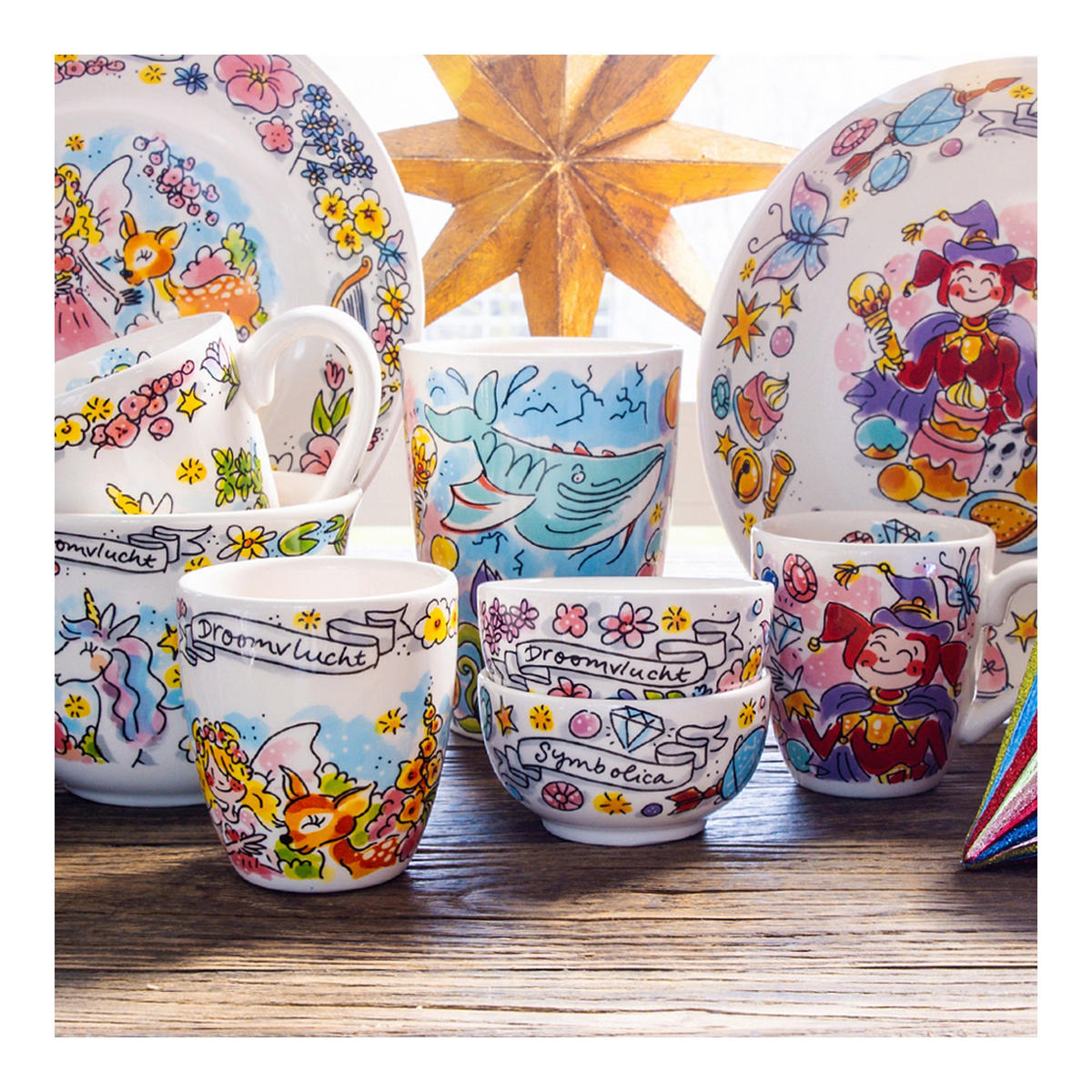SCHALE Traumflug in Bunt - 8cm - Multicolor, Keramik (8.7/5.5/8.7cm) - Blond Amsterdam