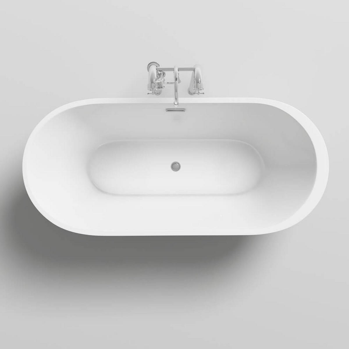 FREISTEHENDE BADEWANNE CODO - Weiß - Weiß, Keramik (170/58/80cm) - Home Deluxe