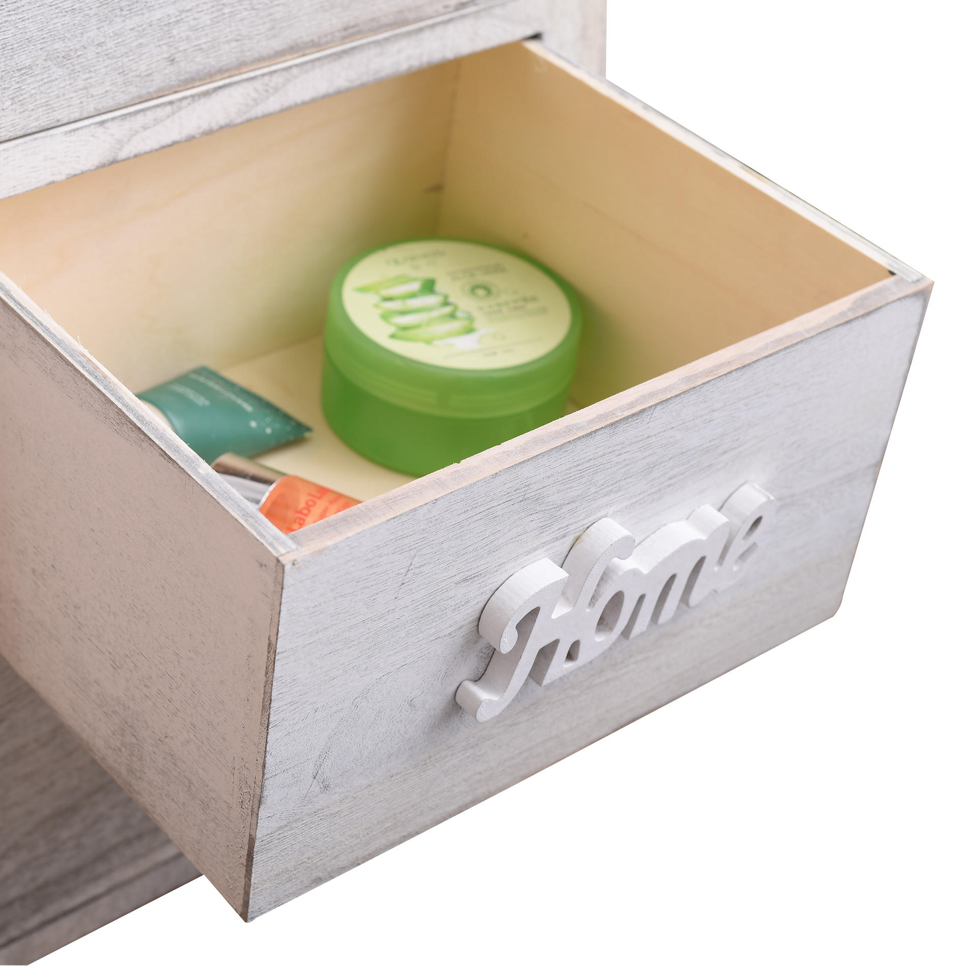 NACHTTISCH Weiß 27/37/57 cm - Weiß, Holz (27/57/37cm) - Mobili Rebecca