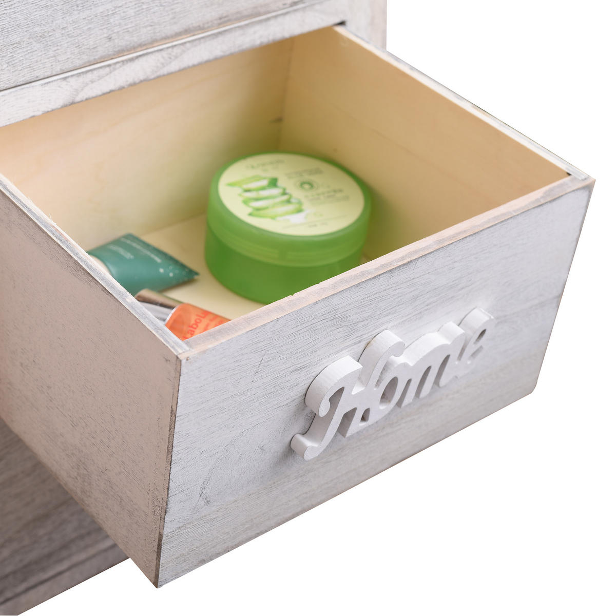 NACHTTISCH Weiß 27/37/57 cm - Weiß, Holz (27/57/37cm) - Mobili Rebecca