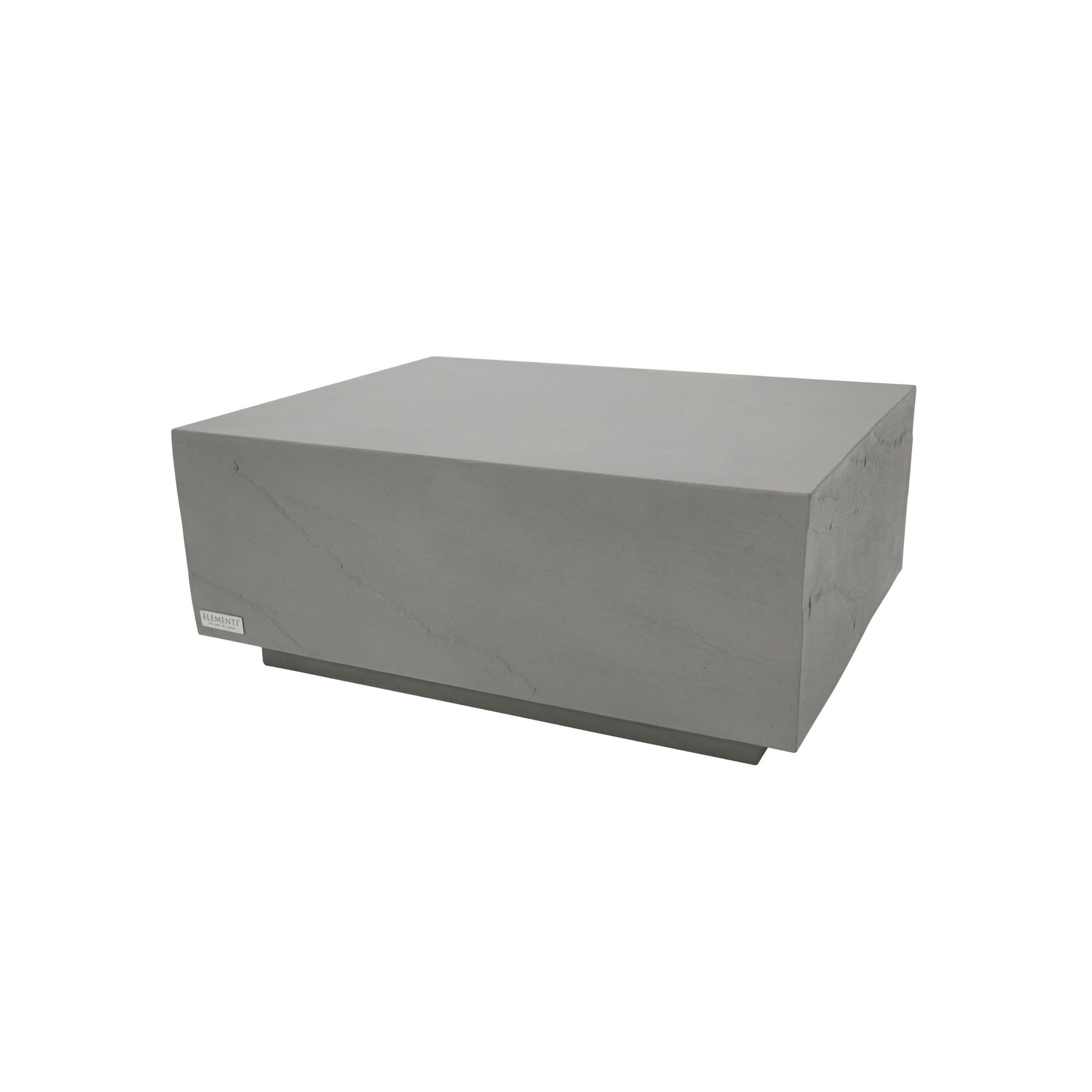 COUCHTISCH COLORADO aus GF-Beton Rechteck, Wetterbeständig, 86x66x36 cm - Grau, Naturmaterialien (86/66/36cm) - Elementi