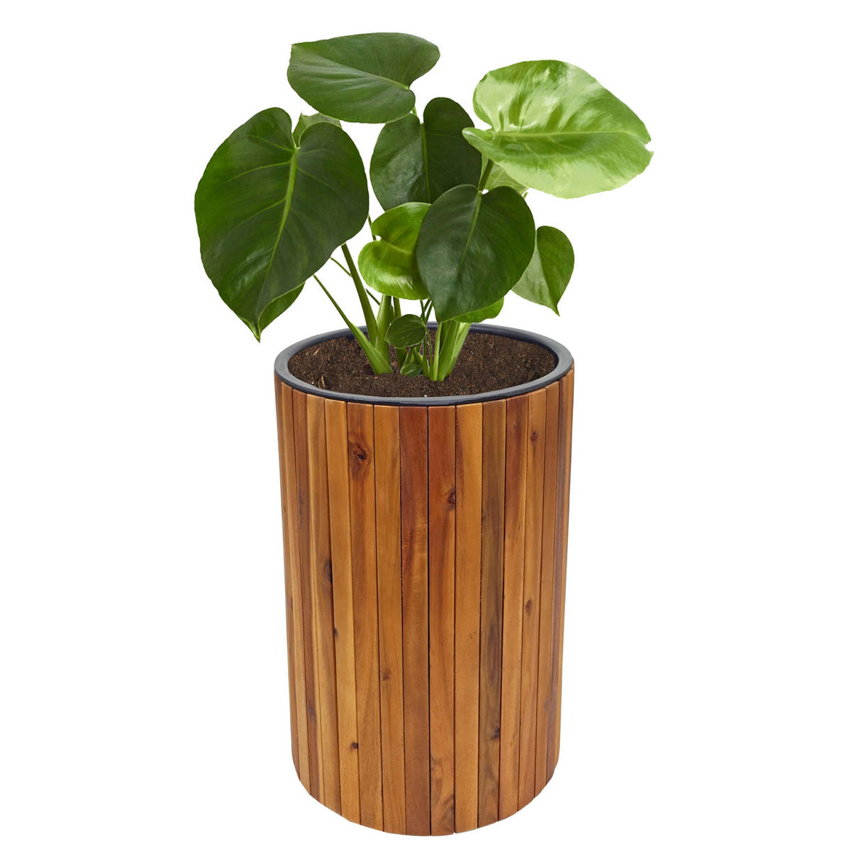 PFLANZKASTEN Braun, Schwarz - Schwarz/Braun, Holz (34/50/34cm) - MCW