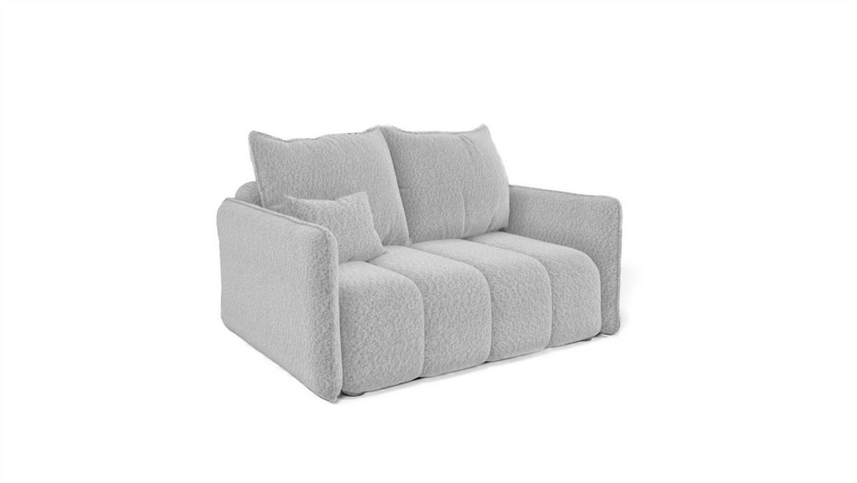 SOFASET Morgano 3-2-1 - Hellgrau, Holzwerkstoff/Textil (216/86/102cm) - Fun Möbel