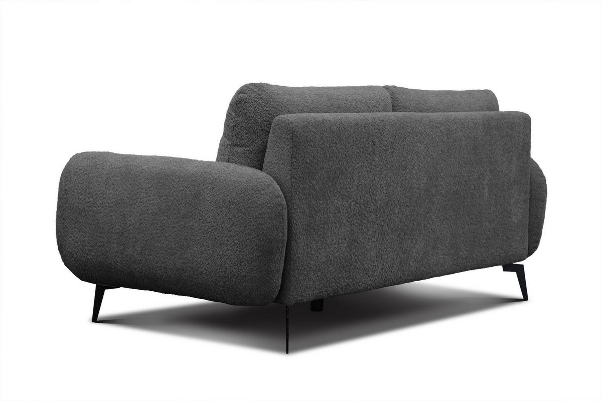 SOFA FEBE 3-Sitzer, dunkelgrau - Dunkelgrau/Schwarz, Holz/Textil (190/82/96cm) - Courtois Laville
